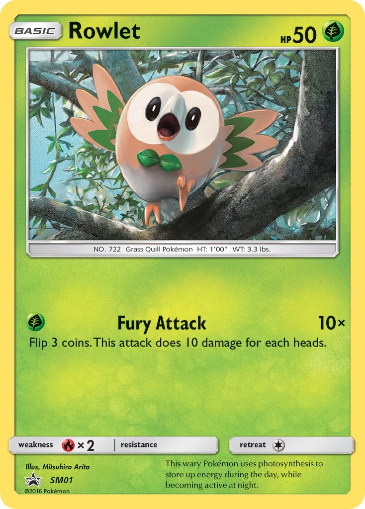 Rowlet Sun & Moon Promos SET-SM01