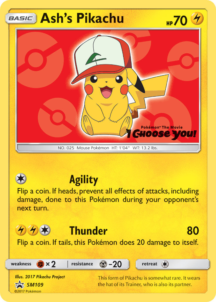 Ash’s Pikachu Sun & Moon Promos SET-SM109