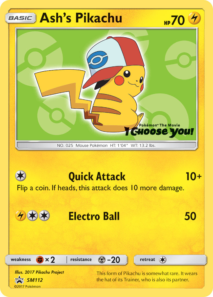 Ash’s Pikachu Sun & Moon Promos SET-SM112