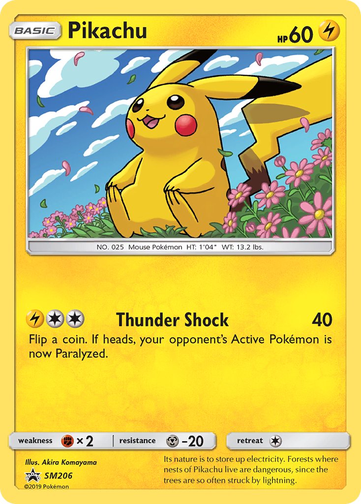 Pikachu Sun & Moon Promos SET-SM206