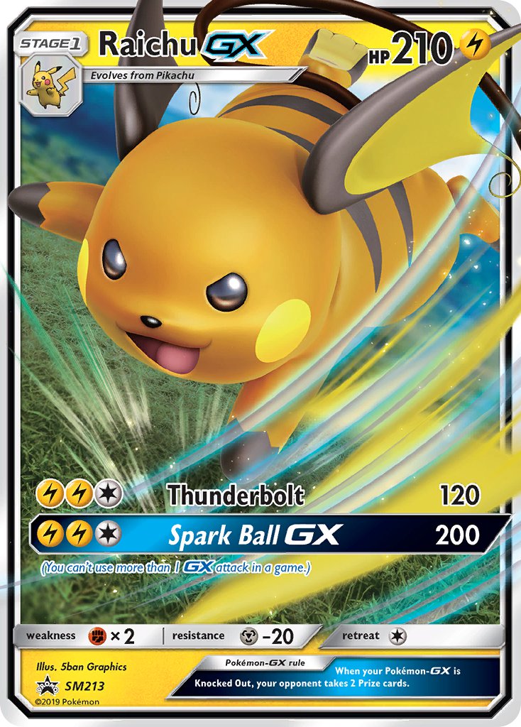 Raichu-GX Sun & Moon Promos SET-SM213