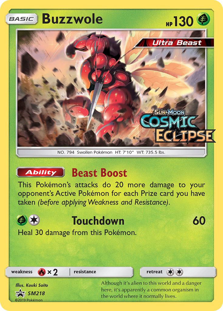 Buzzwole Sun & Moon Promos SET-SM218
