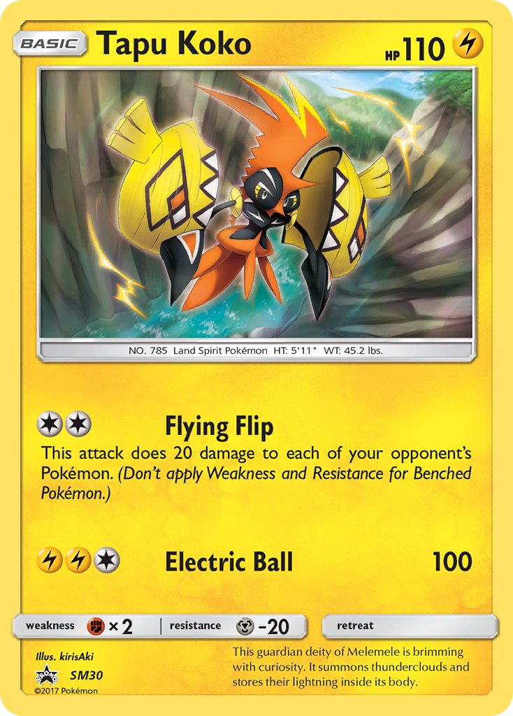 Tapu Koko Sun & Moon Promos SET-SM30