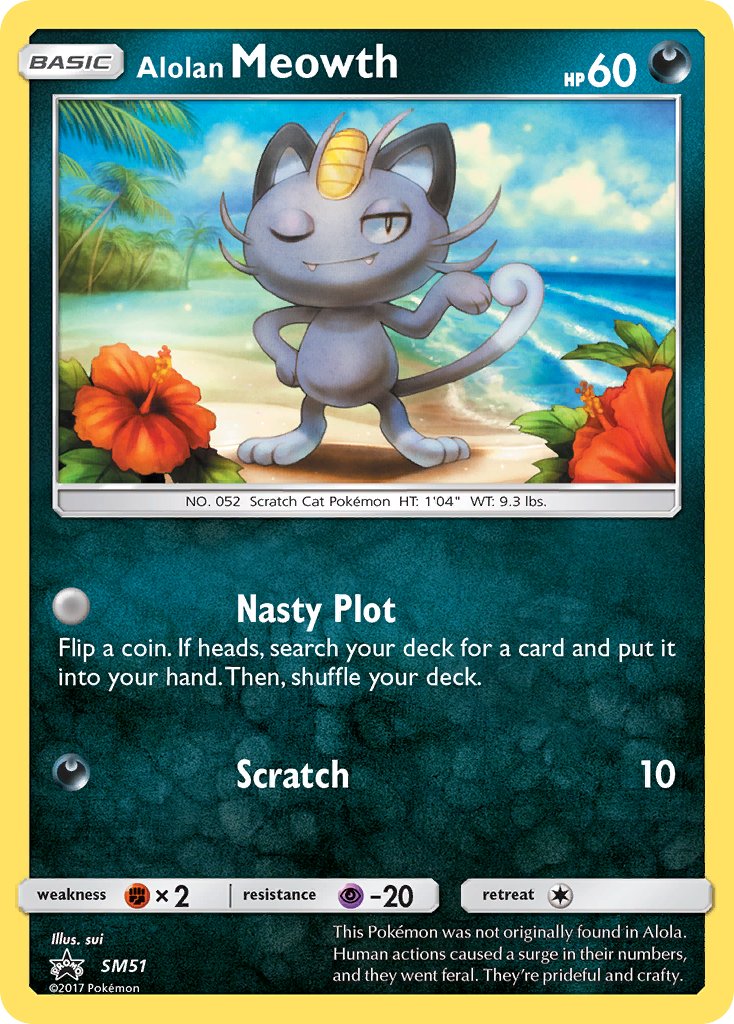 Alolan Meowth Sun & Moon Promos SET-SM51