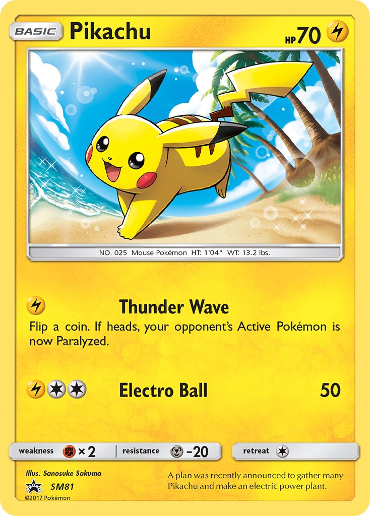 Pikachu Sun & Moon Promos SET-SM81