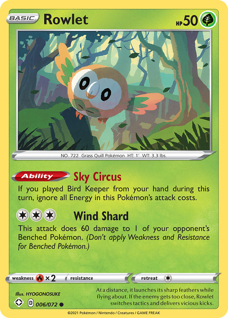 Rowlet Shining Fates SET-006