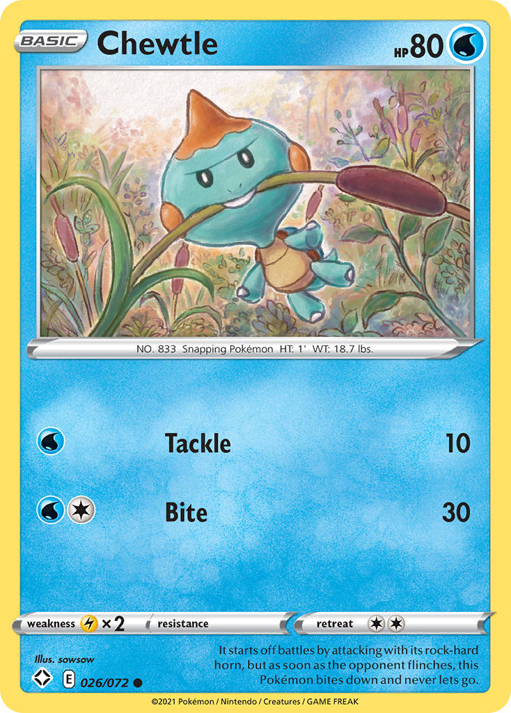 Chewtle Shining Fates SET-026