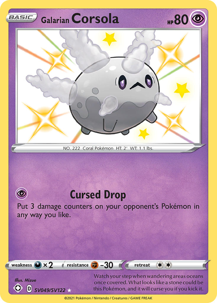 Galarian Corsola Shining Fates SET-SV049