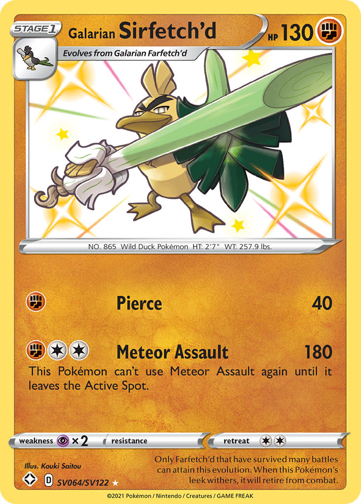 Galarian Sirfetch’d Shining Fates SET-SV064