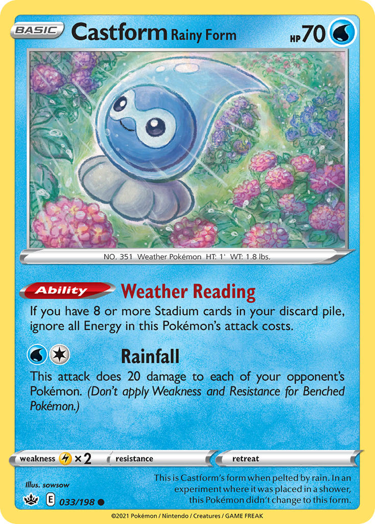 Castform Rainy Form Chilling Reign SET-033