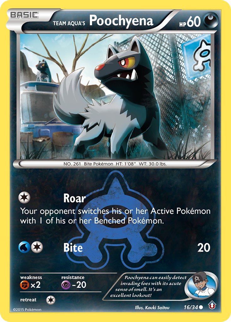 Team Aqua’s Poochyena Double Crisis SET-16