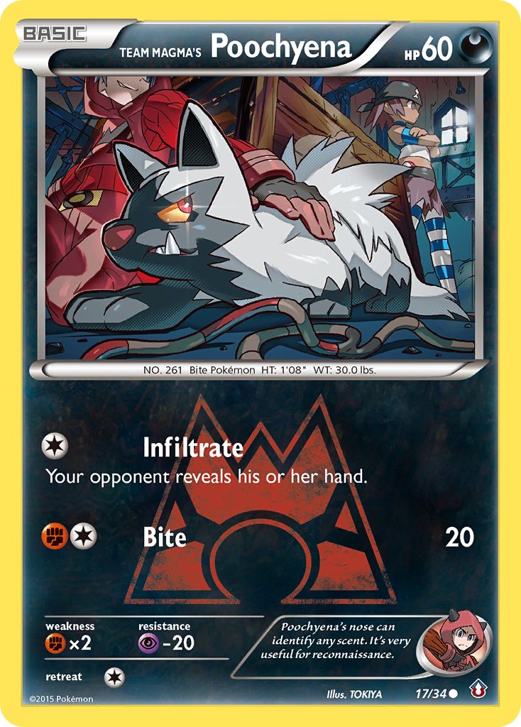 Team Magma’s Poochyena Double Crisis SET-17