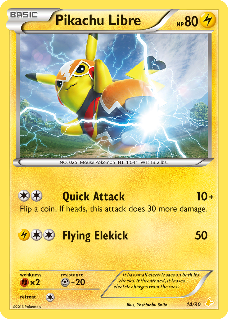 Pikachu Libre XY Trainer Kit—Pikachu Libre SET-14
