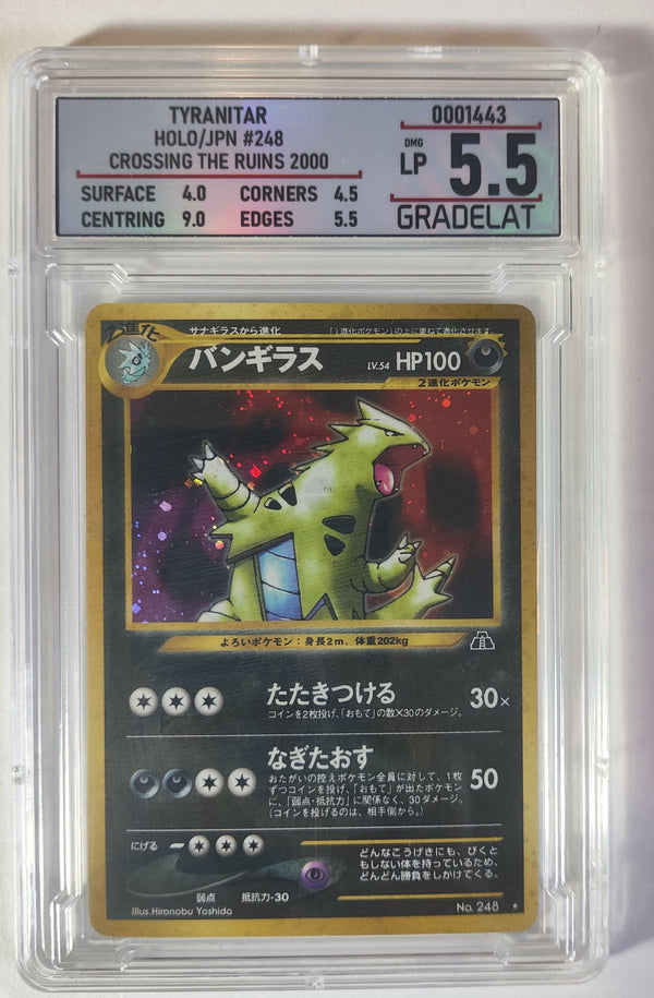 Pokemon Tcg Tyranitar #248 Japones Crossing the Ruins, Graduada 5.5