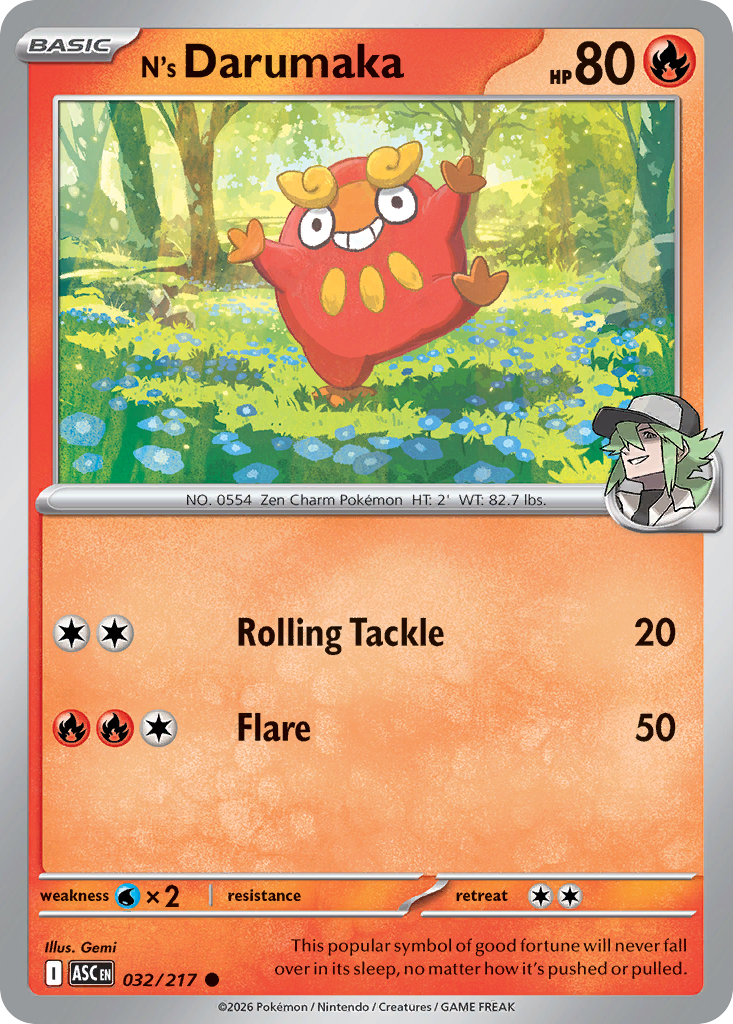 N's Darumaka - Ascended Heroes SET-32