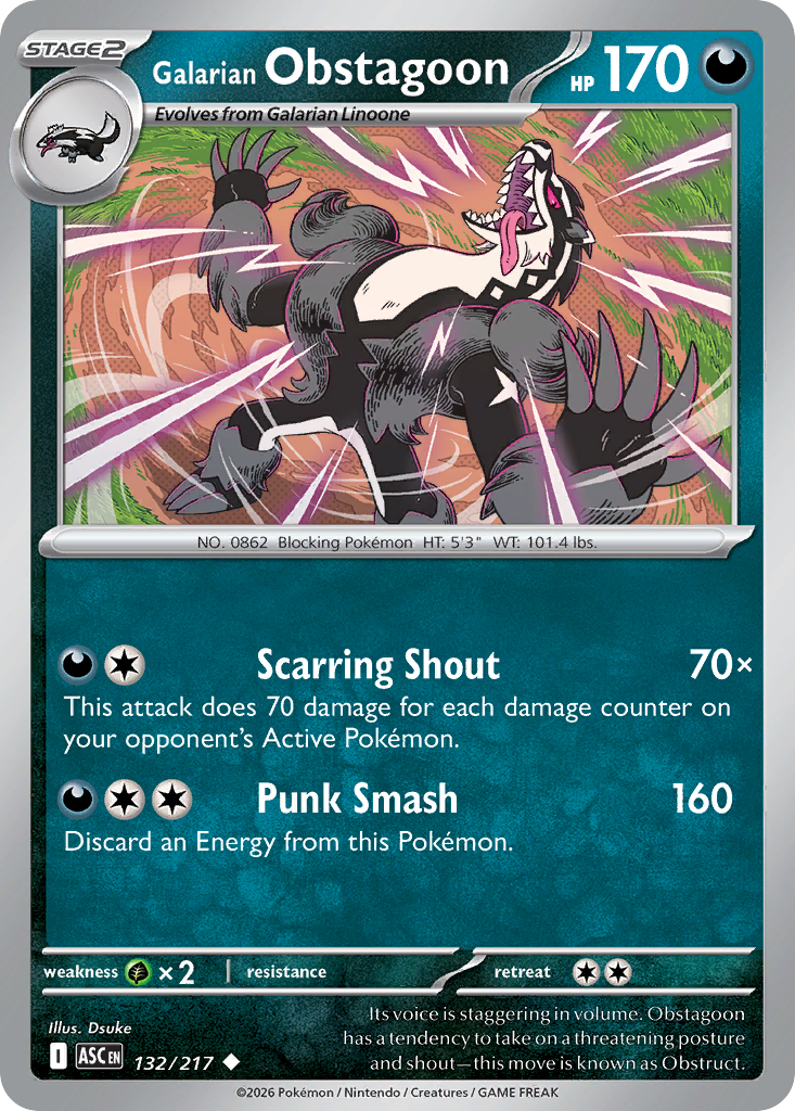 Galarian Obstagoon - Ascended Heroes SET 2-132