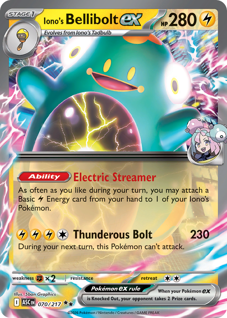 Iono's Bellibolt ex - Ascended Heroes SET-70