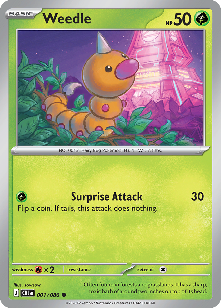 Weedle Chaos Rising SET-001