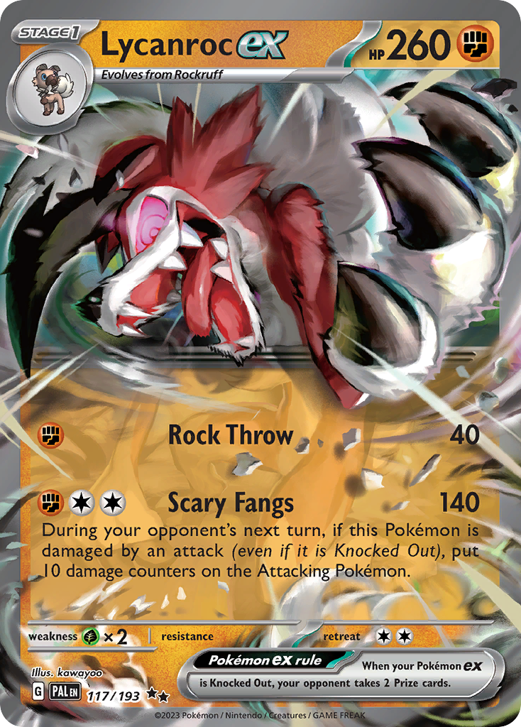 Lycanroc ex Paldea Evolved SET-117