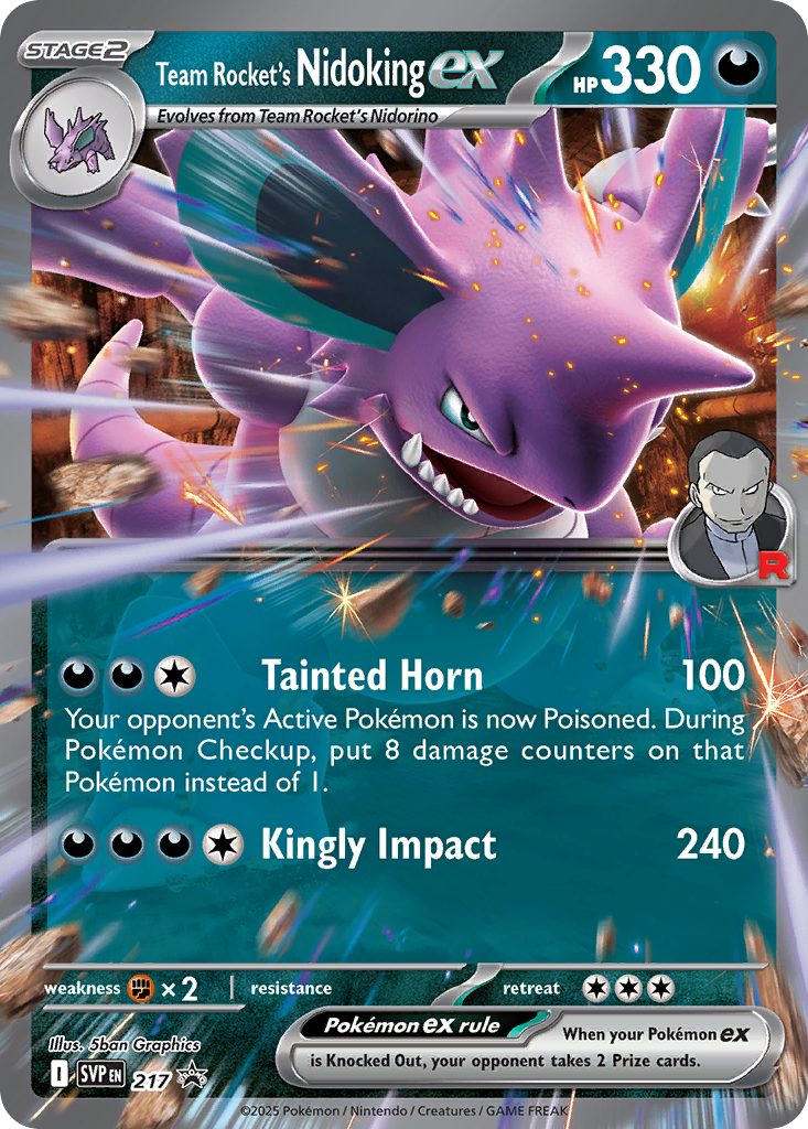 Team Rocket’s Nidoking ex Scarlet & Violet Promos SET-217