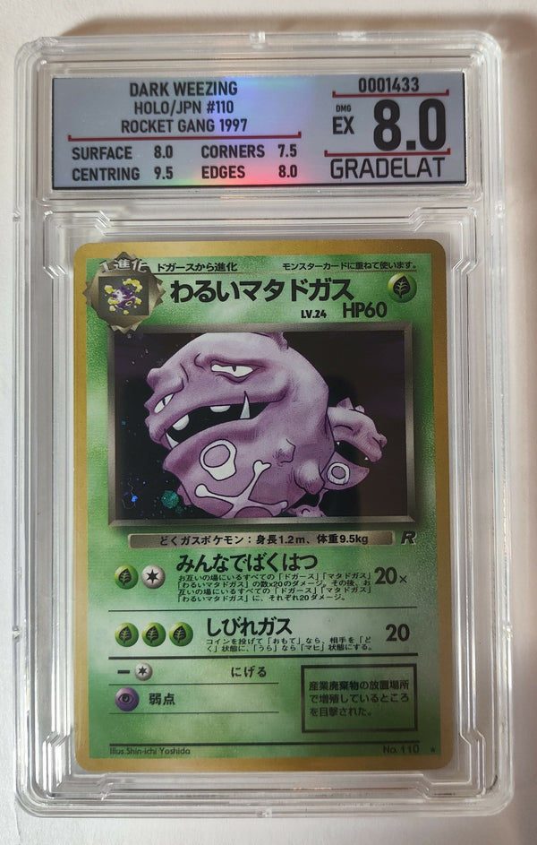 Pokemon Tcg Dark Weezing #110 Japones Rocket Gang, Graduada 8