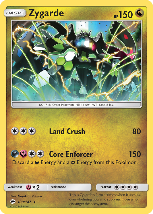 Zygarde (Burning Shadows SET) (Pokémon) (Basic) (Dragon) (HP: 150) (Rare Holo) (PKM Burning Shadows SET-3)