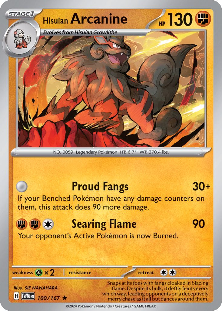 Hisuian Arcanine - Twilight Masquerade SET-100