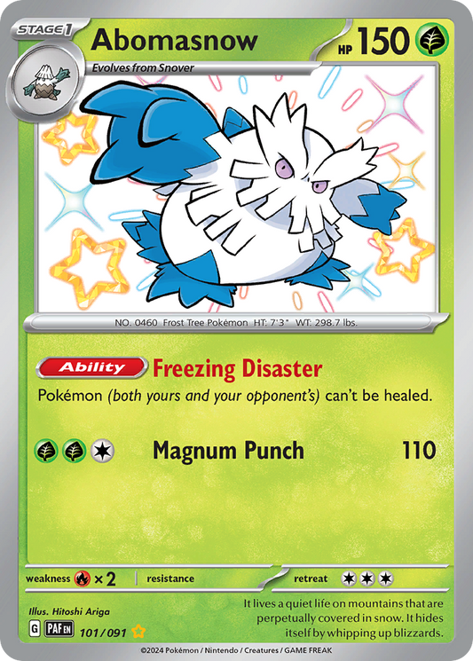 Abomasnow (Paldean Fates SET) (Pokémon) (Stage 1) (Grass) (HP: 150) (Shiny Rare) (PKM Paldean Fates SET-4)