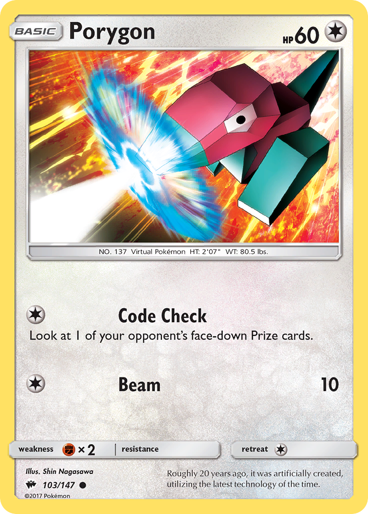 Porygon - Burning Shadows SET-103