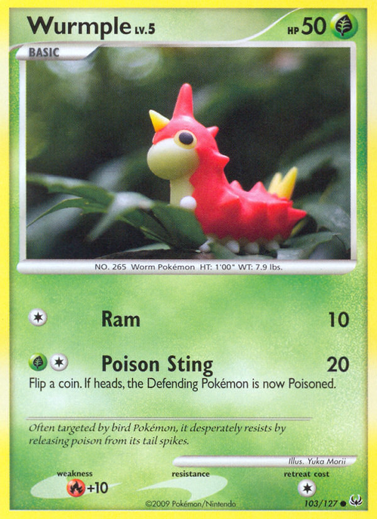 Wurmple (Platinum SET) (Pokémon) (Basic) (Grass) (HP: 50) (Common) (PKM Platinum SET-6)