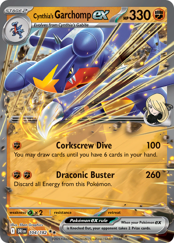 Cynthia's Garchomp EX - Destined Rivals SET-104