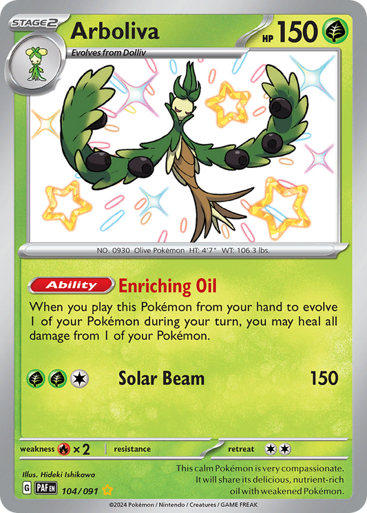 Arboliva (Paldean Fates SET) (Pokémon) (Stage 2) (Grass) (HP: 150) (Shiny Rare) (PKM Paldean Fates SET-7)