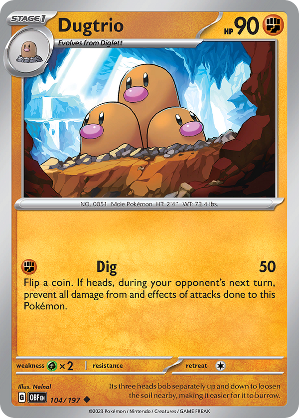 Dugtrio - Obsidian Flames SET-104