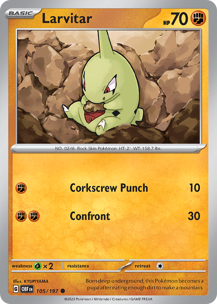 Larvitar - Obsidian Flames SET-105