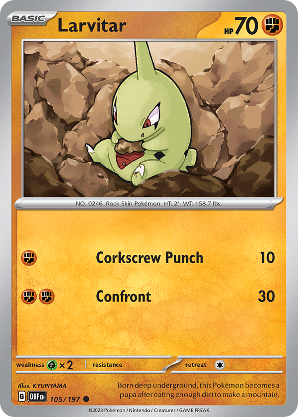 Larvitar - Obsidian Flames SET-105
