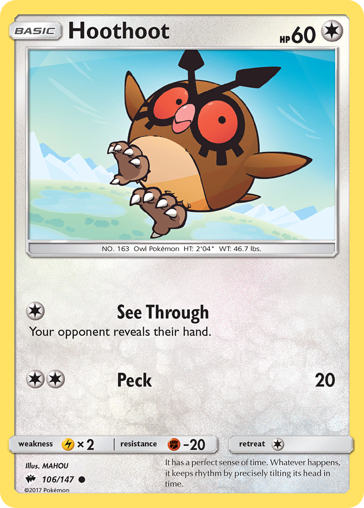 Hoothoot - Burning Shadows SET-106