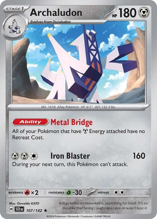 Archaludon (Stellar Crown SET) (Pokémon) (Stage 1) (Metal) (HP: 180) (Rare) (PKM Stellar Crown SET-10)