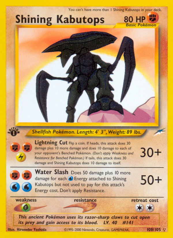 Shining Kabutops - Neo Destiny SET-108