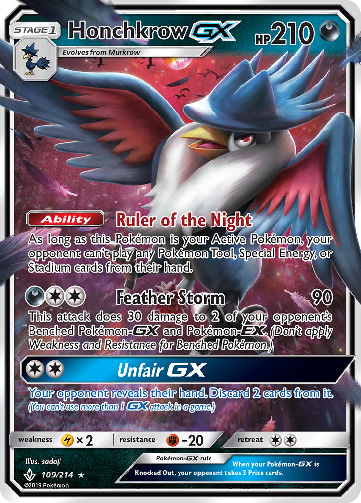 Honchkrow-GX - Unbroken Bonds SET-109