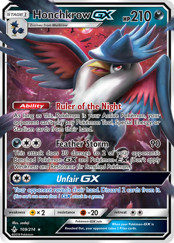 Honchkrow-GX - Unbroken Bonds SET-109