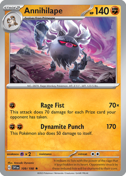 Annihilape (Scarlet & Violet SET) (Pokémon) (Stage 2) (Fighting) (HP: 140) (Rare) (PKM Scarlet & Violet SET-12)