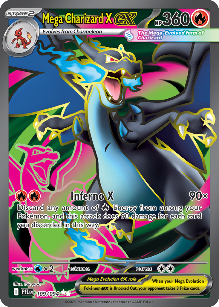 Mega Charizard X ex - Phantasmal Flames SET-109