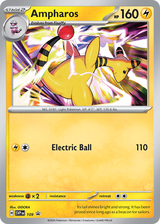 Ampharos (Scarlet & Violet Black Star Promos SET) (Pokémon) (Stage 2) (Lightning) (HP: 160) (Promo) (PKM Scarlet & Violet Black Star Promos SET-12)