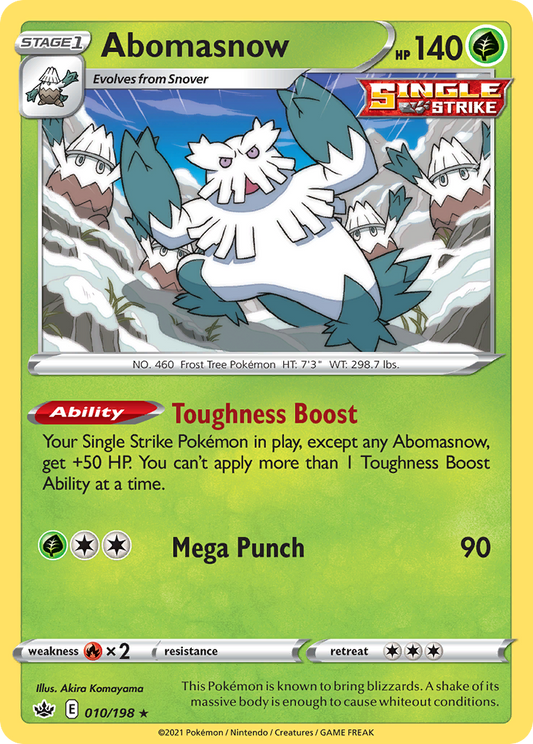 Abomasnow (Chilling Reign SET) (Pokémon) (Stage 1, Single Strike) (Grass) (HP: 140) (Rare) (PKM Chilling Reign SET-2)