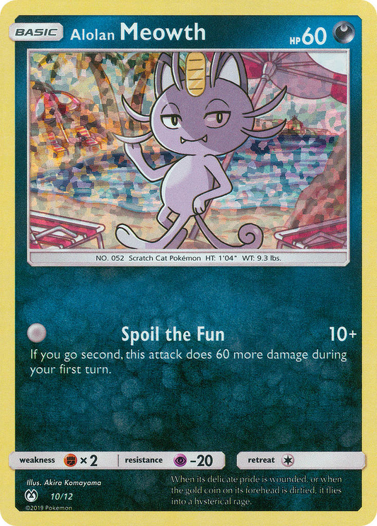 Alolan Meowth (McDonald's Collection 2019 SET) (Pokémon) (Basic) (Darkness) (HP: 60) (PKM McDonald's Collection 2019 SET-2)