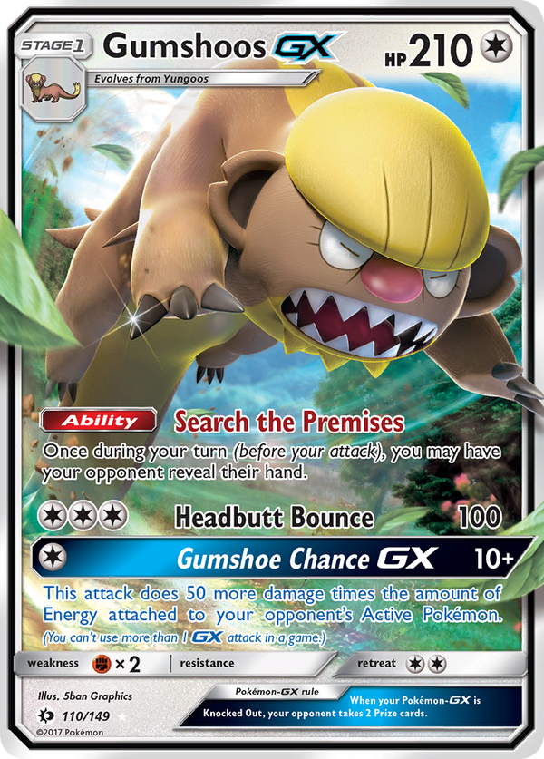 Gumshoos-GX - Sun & Moon SET-110
