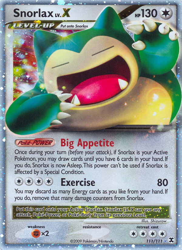 Snorlax LV.X - Rising Rivals SET-111
