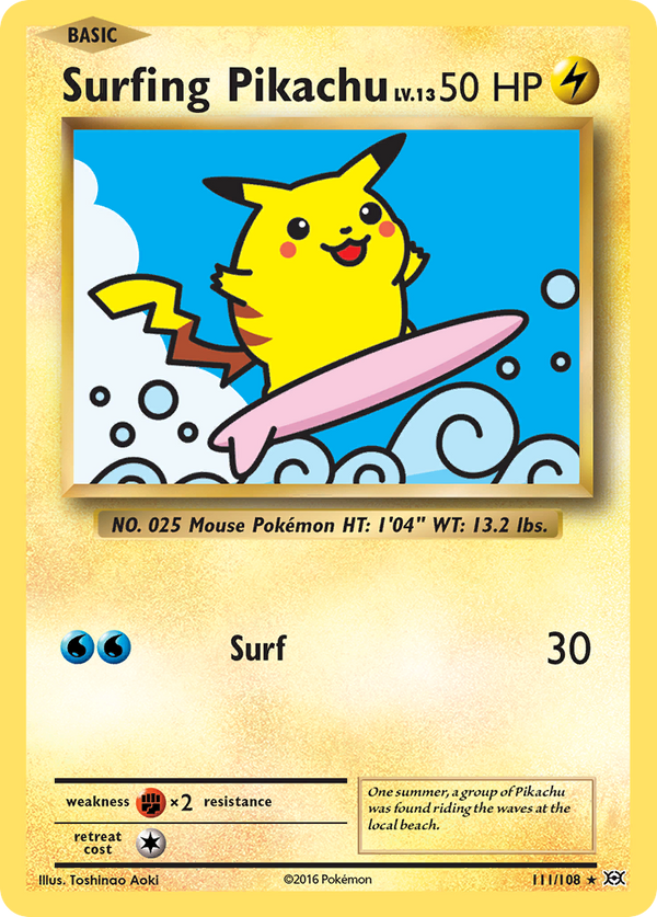Surfing Pikachu - Evolutions SET-111