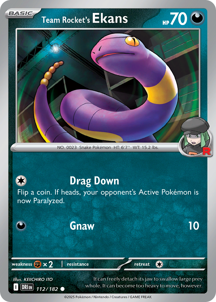 Team Rocket's Ekans - Destined Rivals SET-112