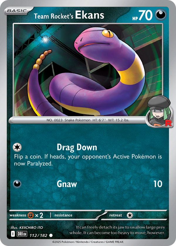 Team Rocket's Ekans - Destined Rivals SET-112